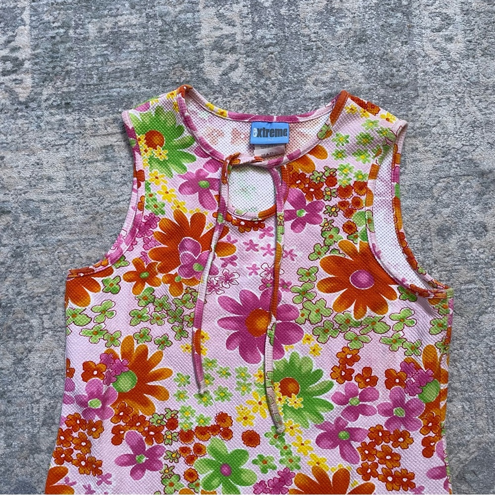 y2k flower tie summer dress🌸💓✨☀️